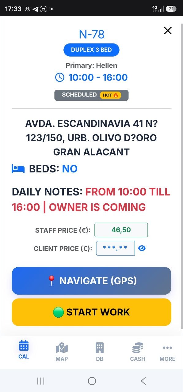 Aplicación del empleado